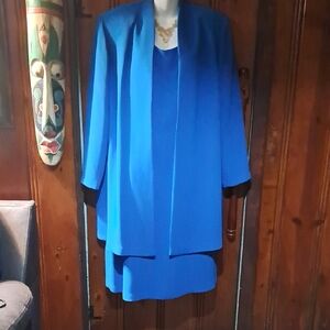 Ashley Stewart Vibrant Blue Blazer & Dress Set